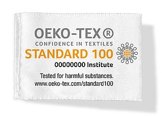 exemple d'étiquette Oeko tex standard 100